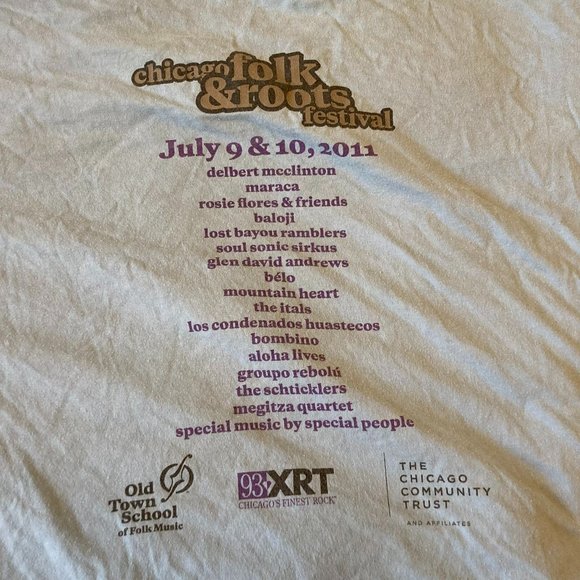 Chicago Folk and Roots Festival 2011 Tee Shirt - Picture 3 of 3